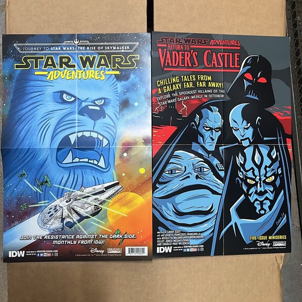 Star Wars 2-Siding poster Vader’s Castle/Adventures NEW 11 x 17 2019